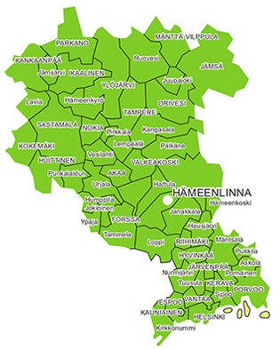 Tukkujen Toiminta alueet Kartalla Tukkujen Toiminta alueet Kartalla